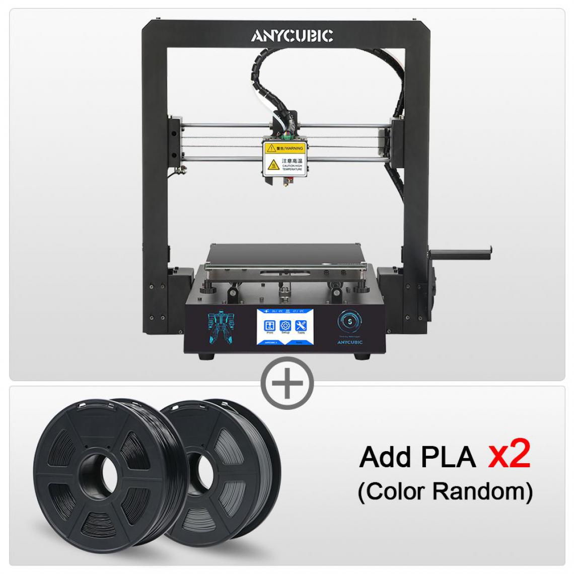 Generic - Imprimante 3D ANYCUBIC i3 Mega S  avec à 1 Tête d'Impression  PLA, ABS, TPU,PETG et Cadre Entièrement Métallique et 2  Filaments 21 * 21 * 20.5 cm - Noir  - Imprimante 3D
