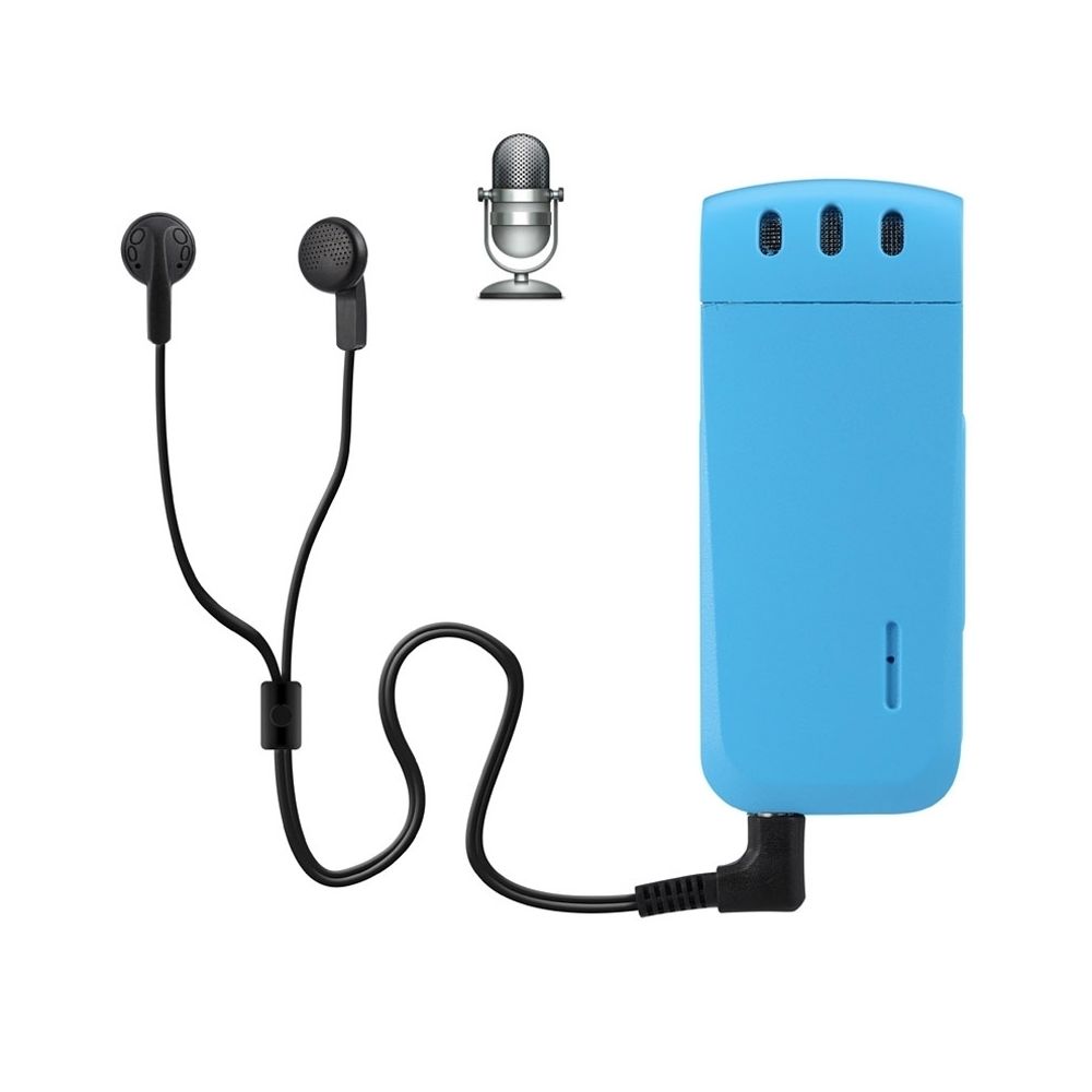 Wewoo - Dictaphone bleu Enregistreur vocal numérique Mini Professional 8 Go avec clip de ceinture, format d'enregistrement WAV de - Enregistreur audio numérique