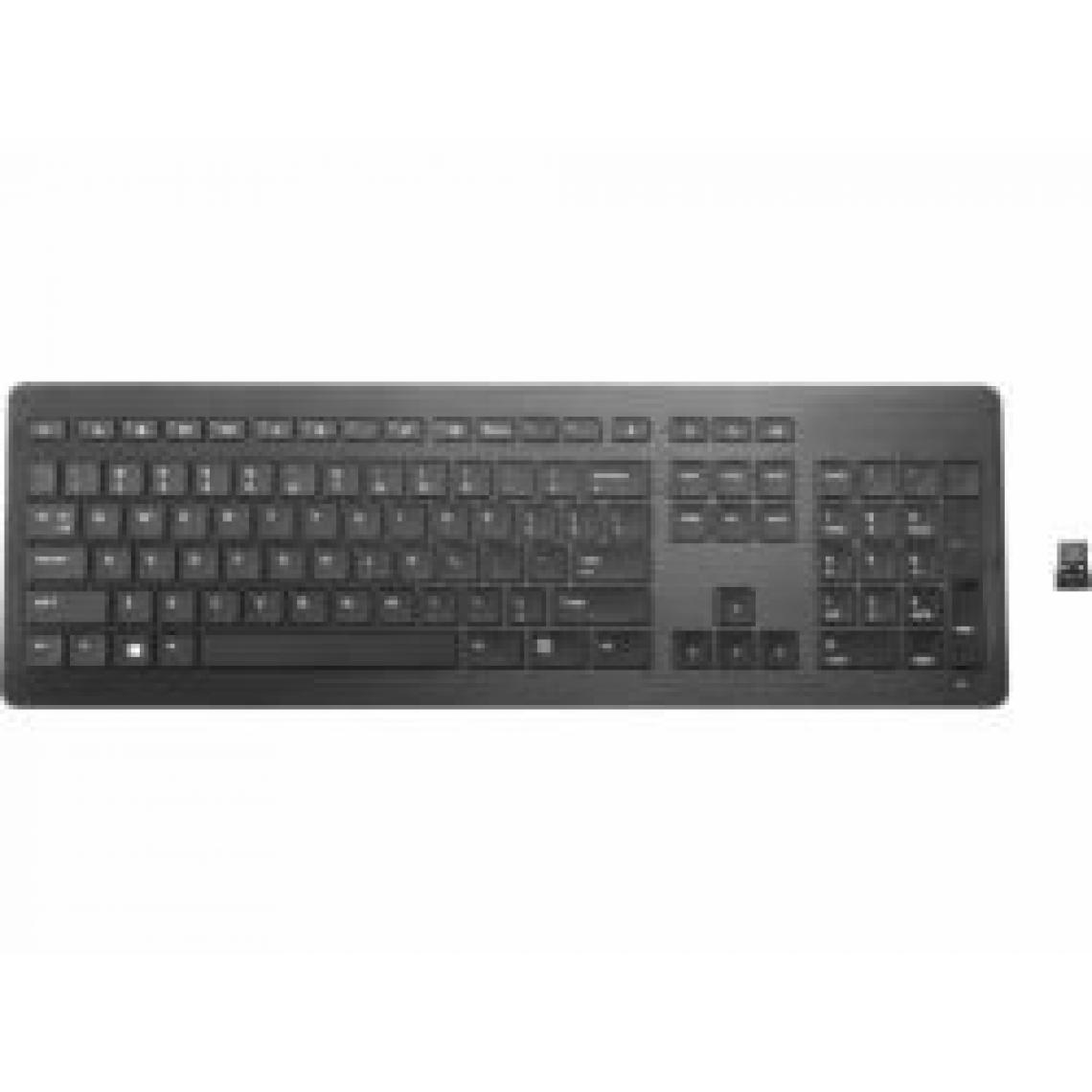 Hp - HP Wireless Premium Keyboard (HP Premium - Keyboard - wireless - 2.4 GHz - UK layout - anodised aluminium trimmed - for EliteDesk 705 G4, 800 G4, EliteOne 1000 G2, ProOne 400 G4, Workstation Z2, Z2 G4) - Clavier