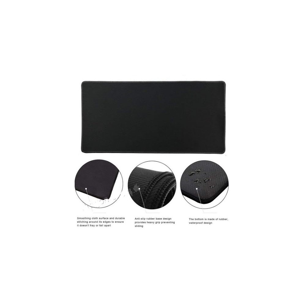 Cabling - CABLING®Tapis de Souris Gaming, Surface antiderapant pour Les Joueurs de l’Ordinateur PC et du Mac (600x 300mm, noir) - Tapis de souris