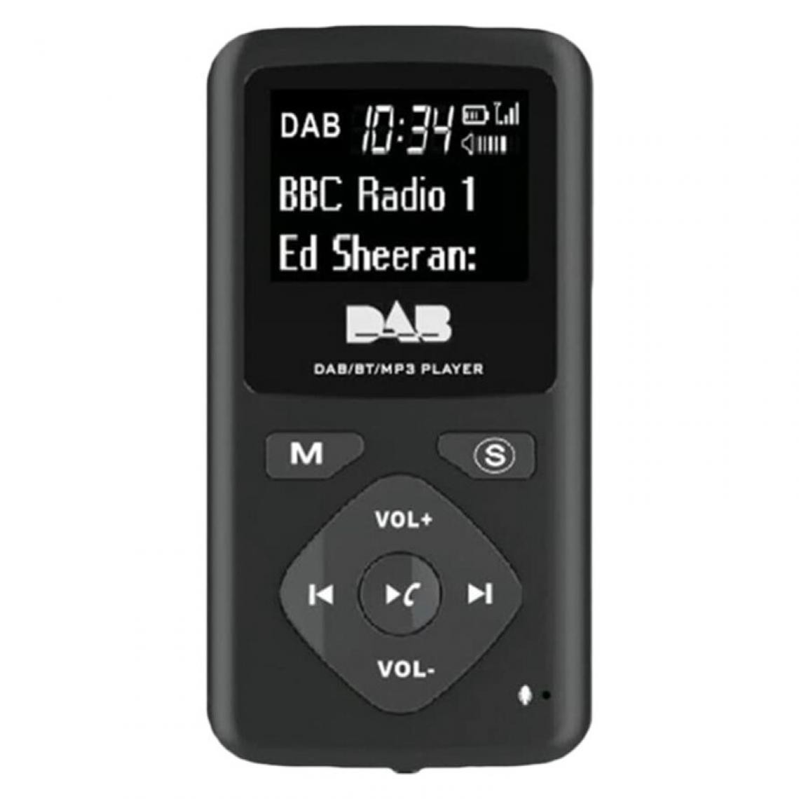 Universal - Radio numérique Bluetooth 4.0 Poche personnelle FM mini casque radio portable MP3 micro USB pour la page d'accueil |(Le noir) - Radio