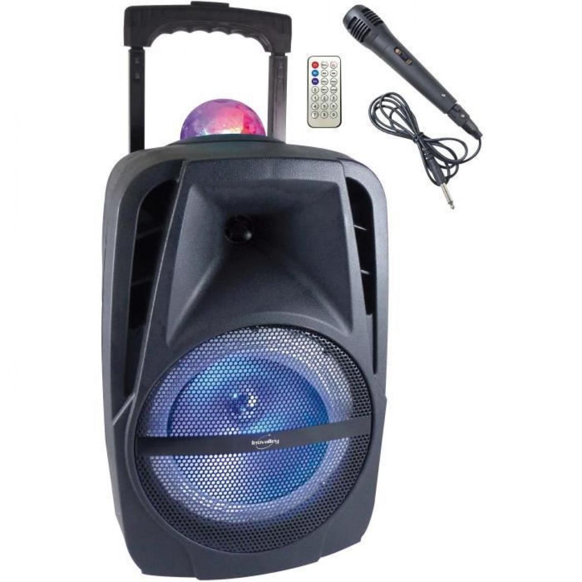 Inovalley - INOVALLEY KA116BOWL - Enceinte lumineuse Bluetooth 450W - Fonction Karaoke - Boule kaleidoscope LED multicolore - Port USB - Enceintes Hifi