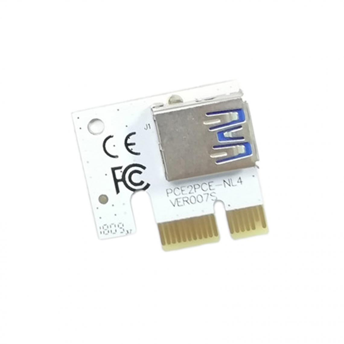 marque generique - Carte De Montage De Carte Graphique USB PCI-E 1X à 16X Accessoire Adaptateur Minier Blanc - Câble antenne