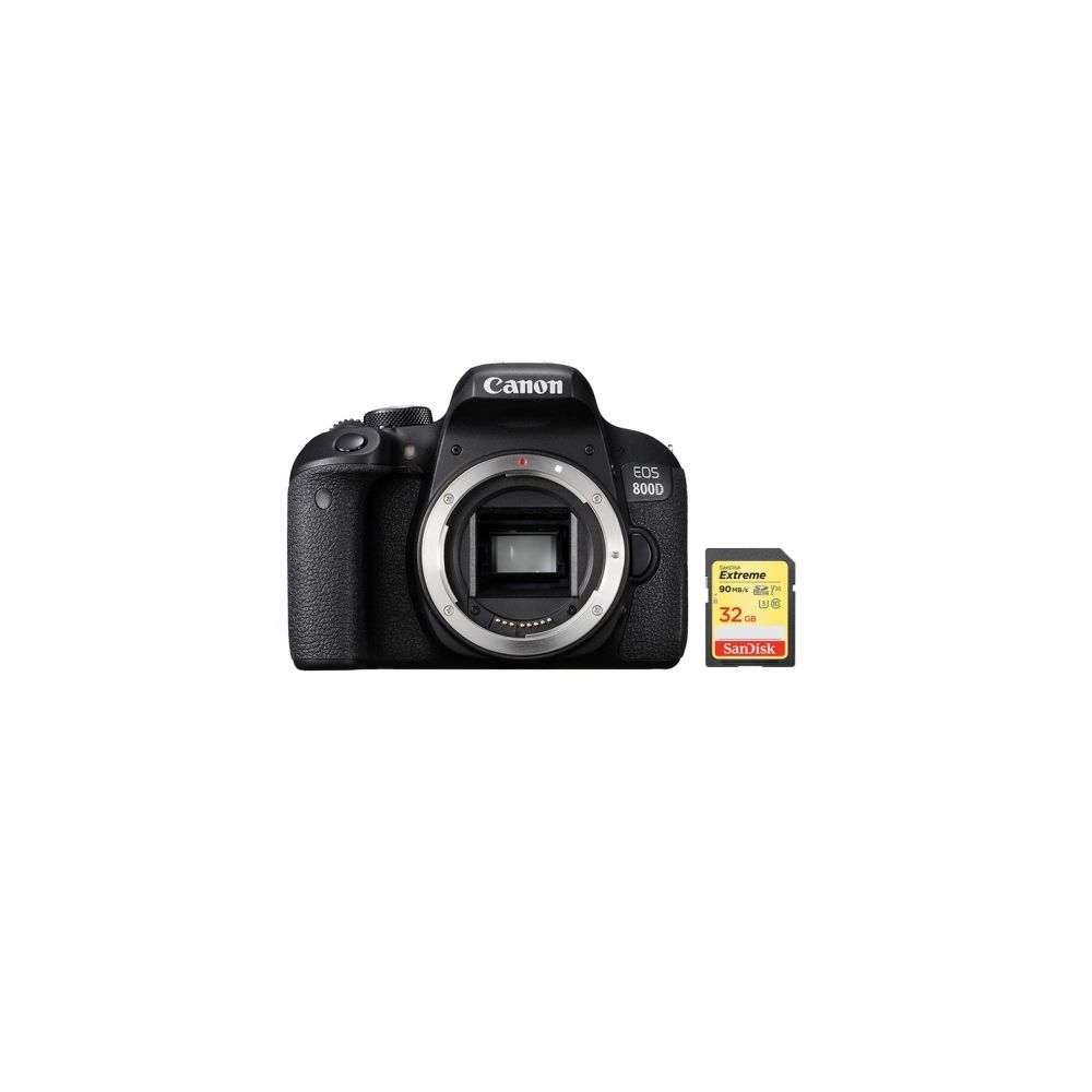 Canon - CANON EOS 800D Body + 32GB SD card - Reflex Grand Public