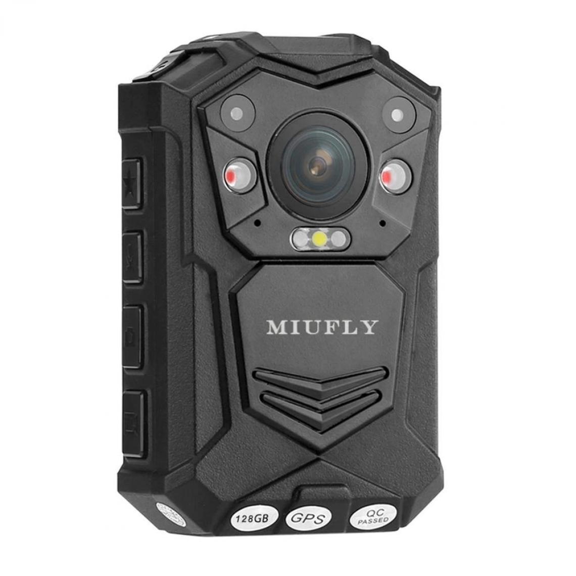 Universal - Caméra de police 1296P HD pour les forces de l'ordre, écran de 2 pouces, vision nocturne, mémoire interne de 128G et caméra GPS(Le noir) - Accessoires caméra
