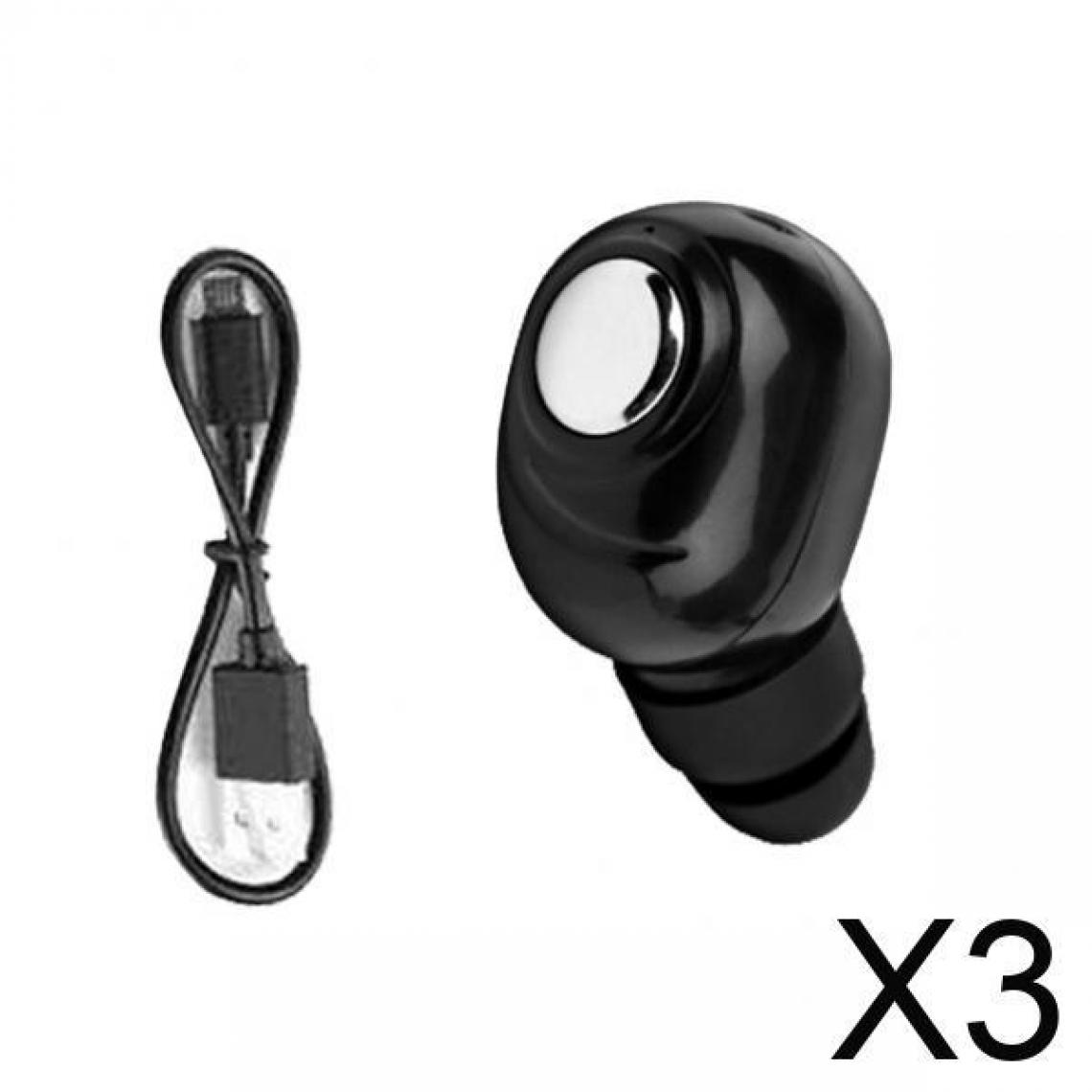 marque generique - Écouteurs Bluetooth 5.0 sans Fil Sport noir blanc - Micro-Casque