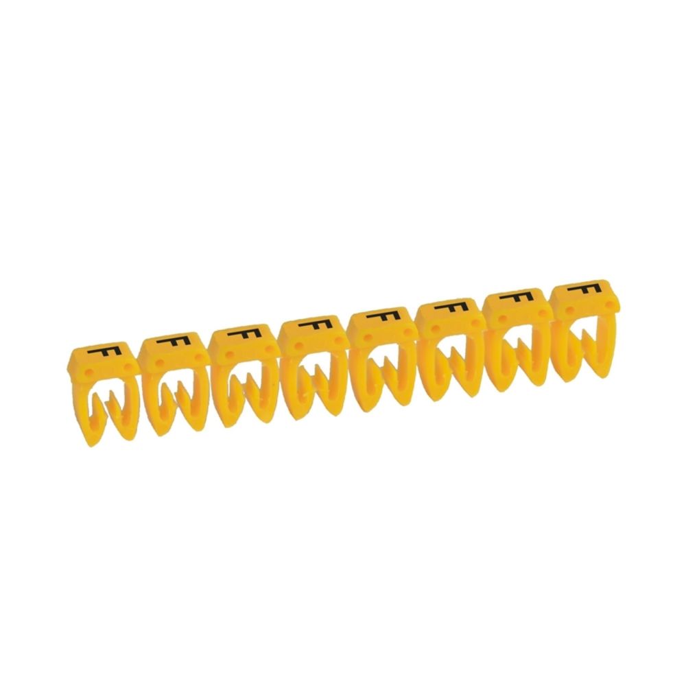 Legrand - repère pour fil de 0.5 à 1.5 mm2 - lettre f - couleur jaune - legrand cab 3 - Accessoires de câblage