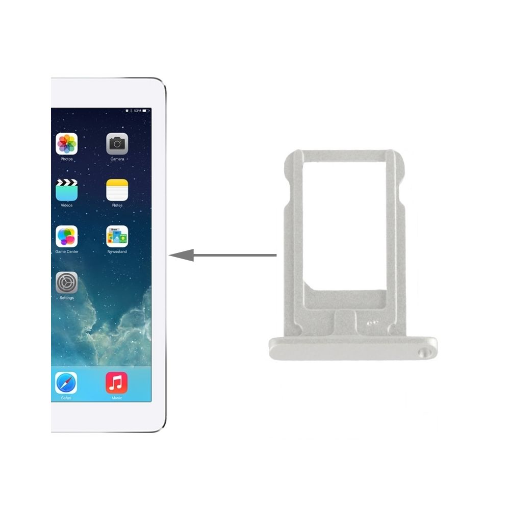 Wewoo - Blanc pour iPad Air Porte-cartes SIM pièce détachée - Accessoires et Pièces Détachées