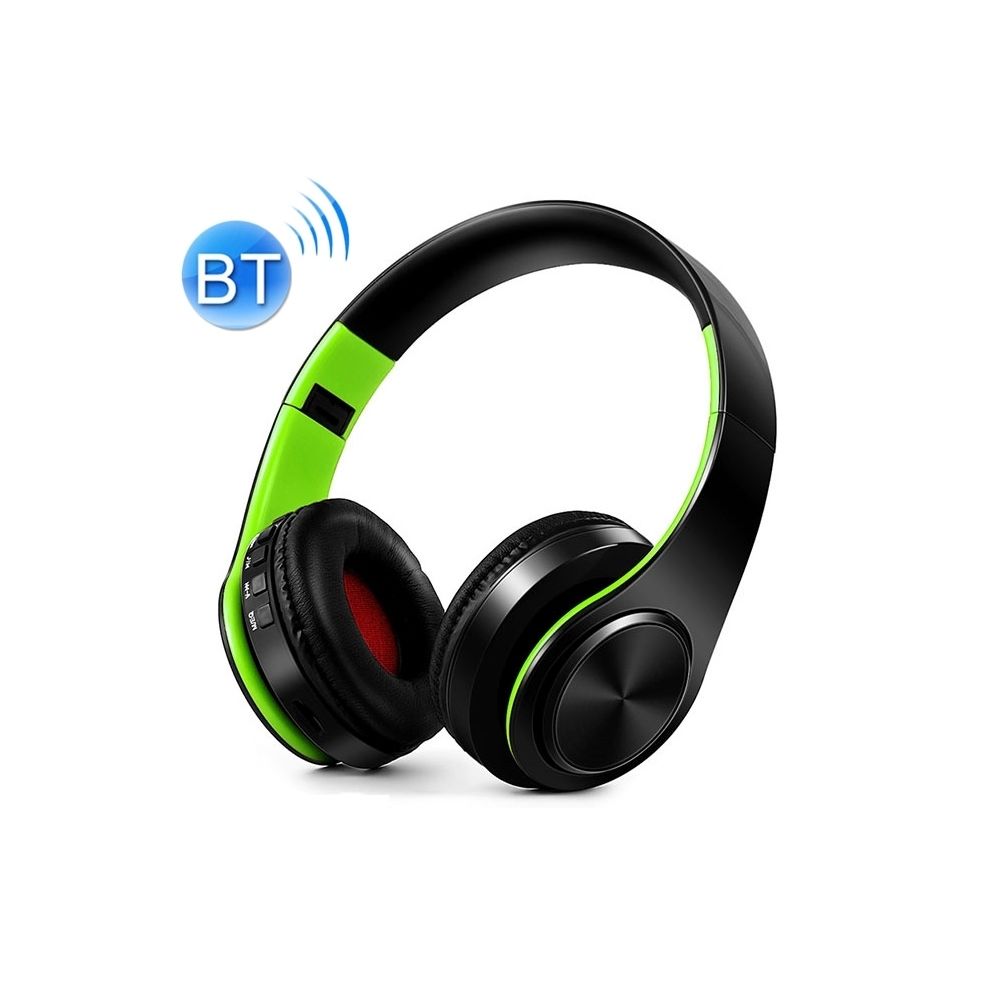 Wewoo - Casque sans fil Sport pliant Stéréo Musique Bluetooth Téléphones Écouteurs Prise en charge Carte TF (Vert) - Casque