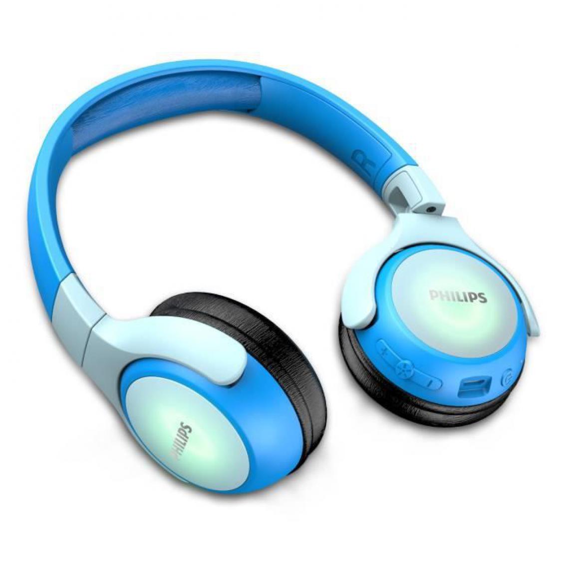Philips - Philips TAKH402BL - Casque Enfants san fil - Bluetooth - Autonomie de 20h - Bleu - Casque