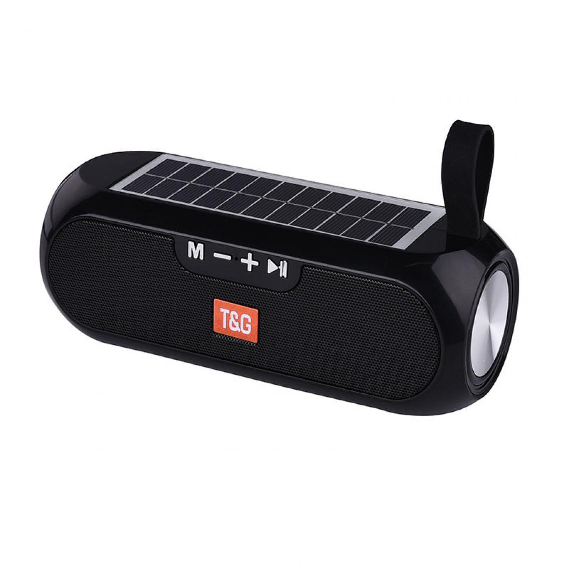 Universal - Colonne extérieure Haut-parleur solaire Bluetooth Haut-parleur stéréo FM radio Haut-parleur sans fil Portable Ultra-Low | Haut-parleur portable (noir) - Enceinte PC