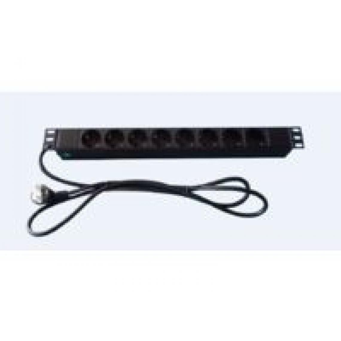 Inconnu - 8-way Outlet strip,19`` 2meter 1U 44*44*483mm PDU 8xCEE 7/4 16A, 4000W - Alimentation modulaire