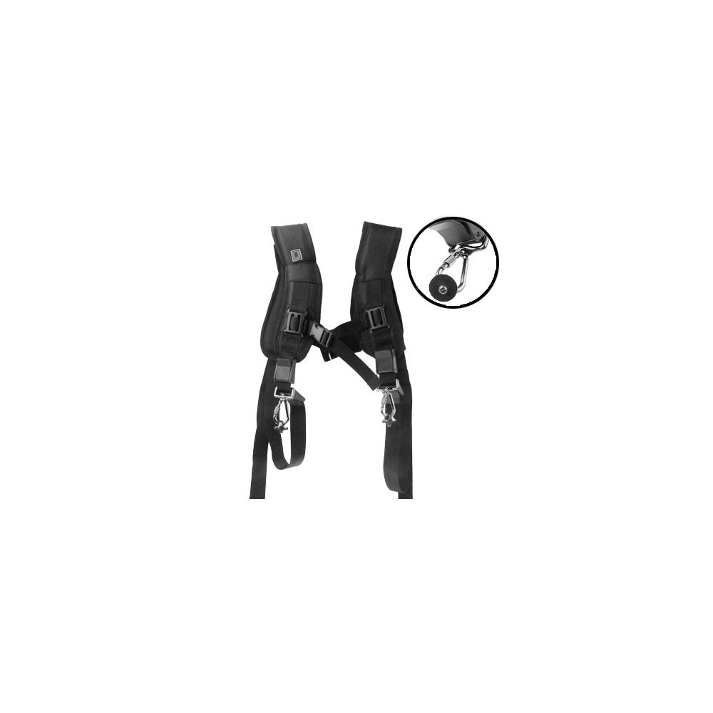 Wewoo - Pour 2 appareils-photo DSLR QS-B 1/4 Courroie sûre et rapide de ceinture d'épaule double - Tous nos autres accessoires