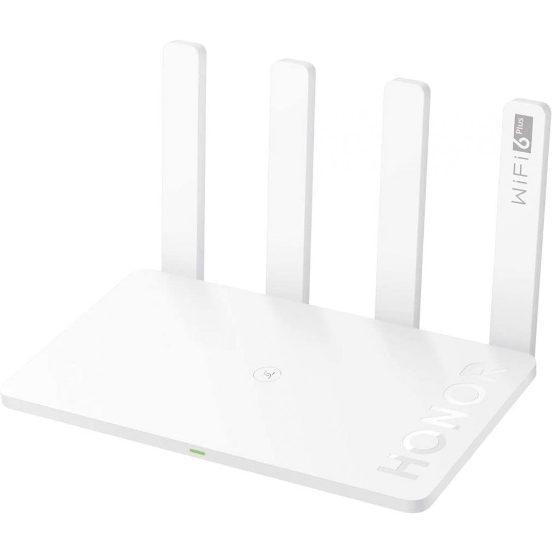 Honor - HONOR Routeur 3 Huawei Routeur sans Fil Gigabit WiFi Double Bande 2,4 GHz et 5 GHz avec Vitesse Jusqu'à 3000 Mbps, 4 Antennes 5 DBi et Ports Ethernet LAN/WAN sans Configuration - Modem / Routeur / Points d'accès