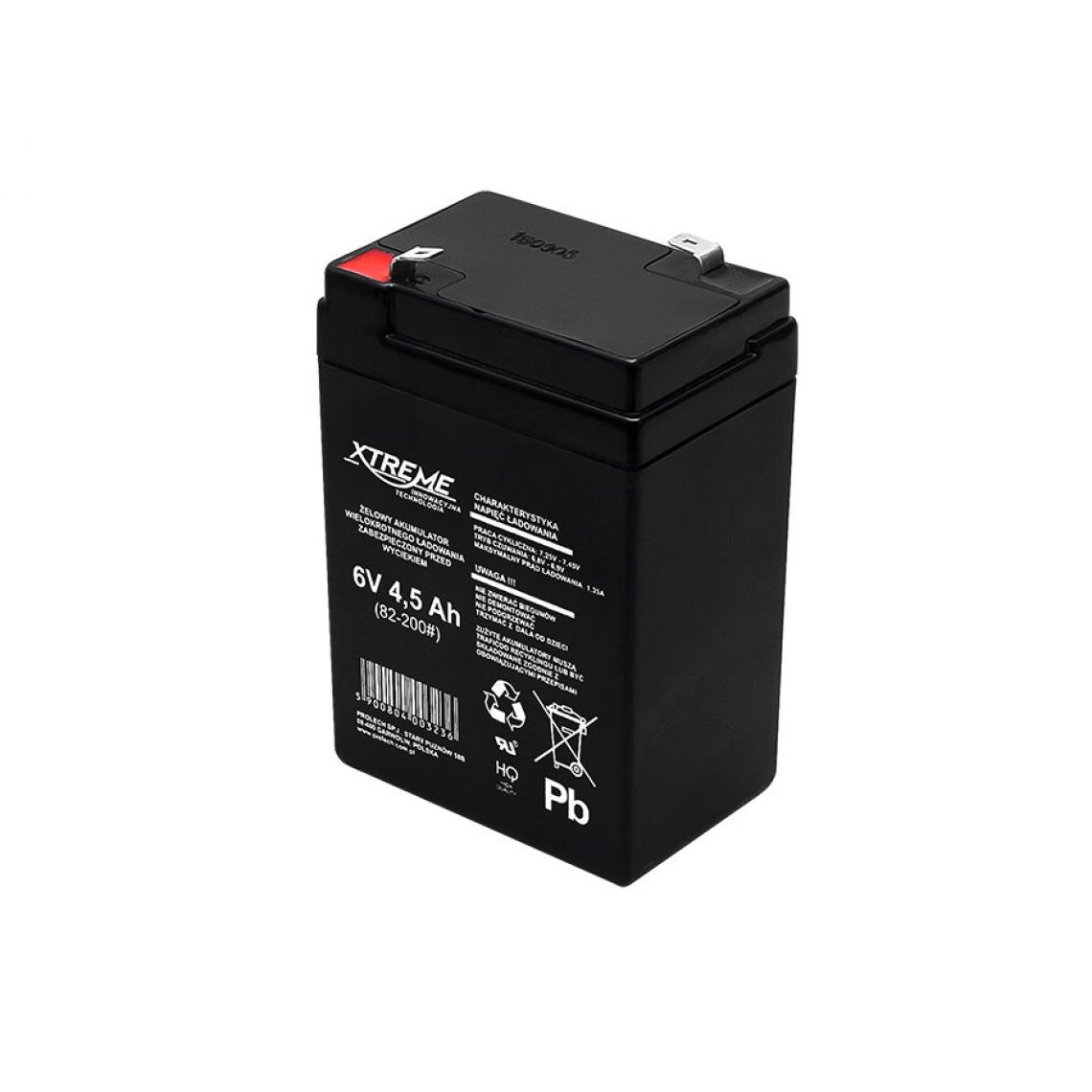 Xtreme - Batterie gel rechargeable 6V 4.5Ah sans entretien Xtreme - Accessoires alimentation
