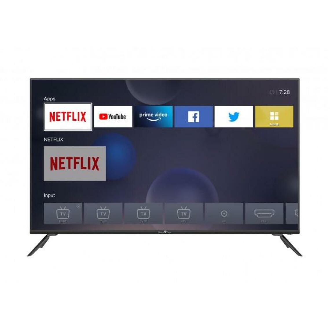 Smart Tech - Smart Tech 50" 4K Ultra HD Linux Smart TV Netflix&YouTube, Dolby Audio, SMT50F30UV2M1B1 - TV 50'' à 55''