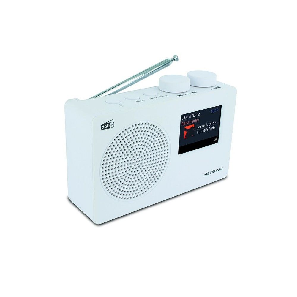 Metronic - METRONICRadio numérique DAB+ et FM RDS avec écran couleur - blanc477252 - Radio