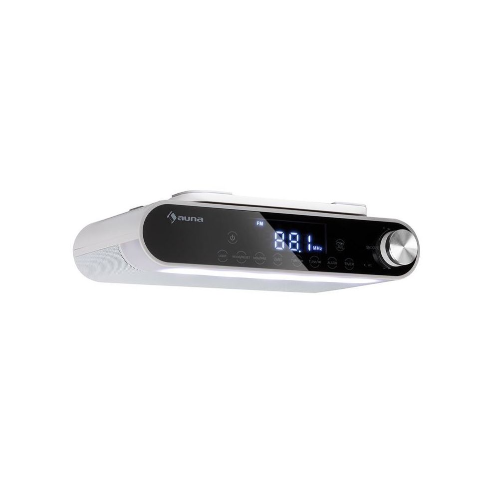 Auna - auna KR-130 Bluetooth Radio de cuisine Fonction mains-libres Tuner FM Éclairage LED -blanc auna - Radio