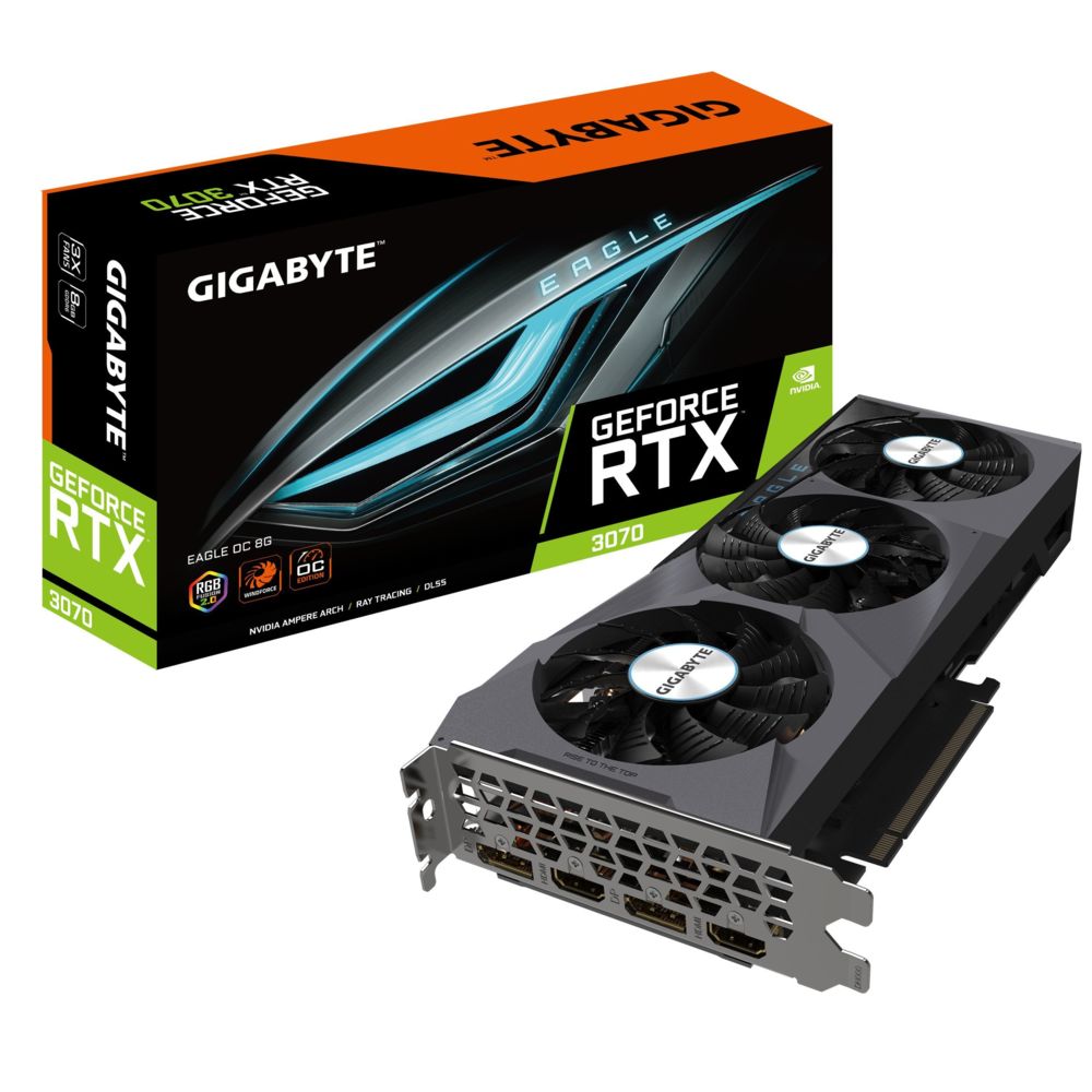 Gigabyte - GeForce RTX™ 3070 EAGLE OC 8G - Triple Fan - 8Go - Carte Graphique NVIDIA