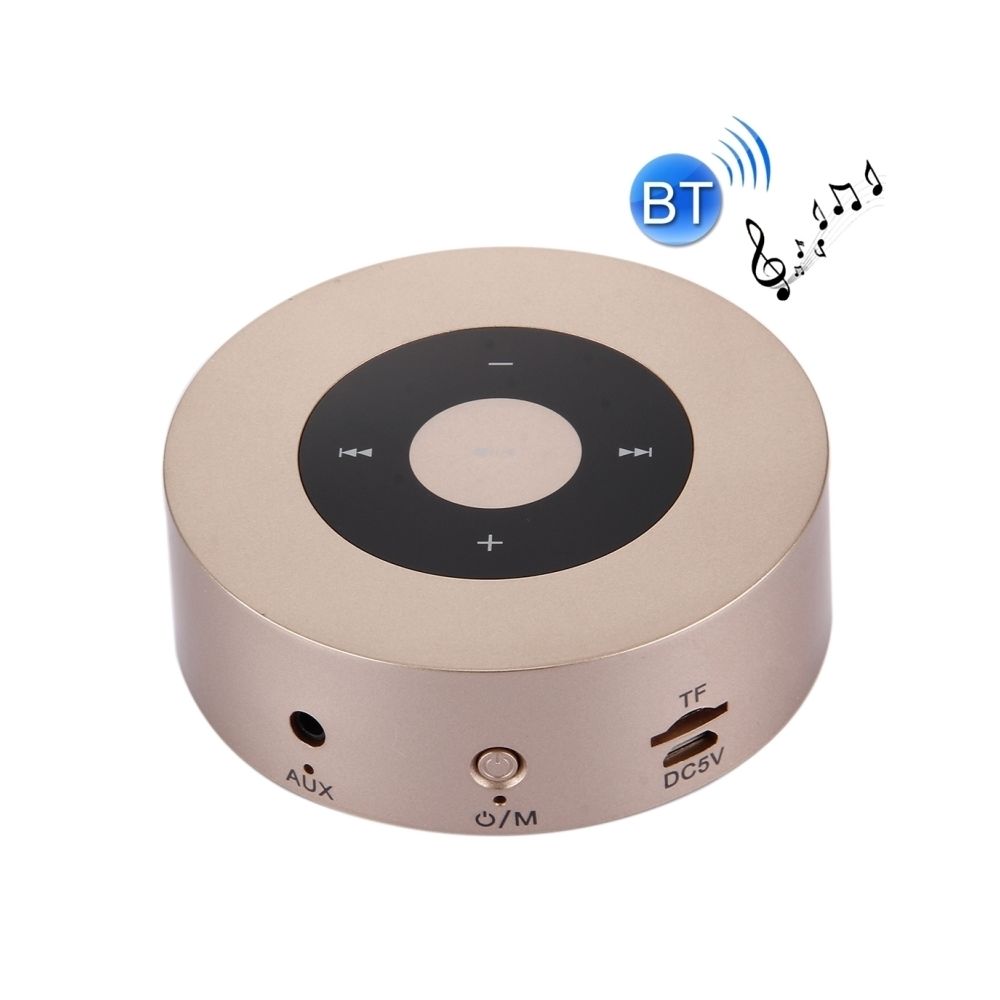 Wewoo - Enceinte Bluetooth d'intérieur or Haut-parleur stéréo portable, avec microphone intégré, prise en charge des appels mains libres, carte TF et entrée AUX, distance Bluetooth: 10 m - Enceintes Hifi