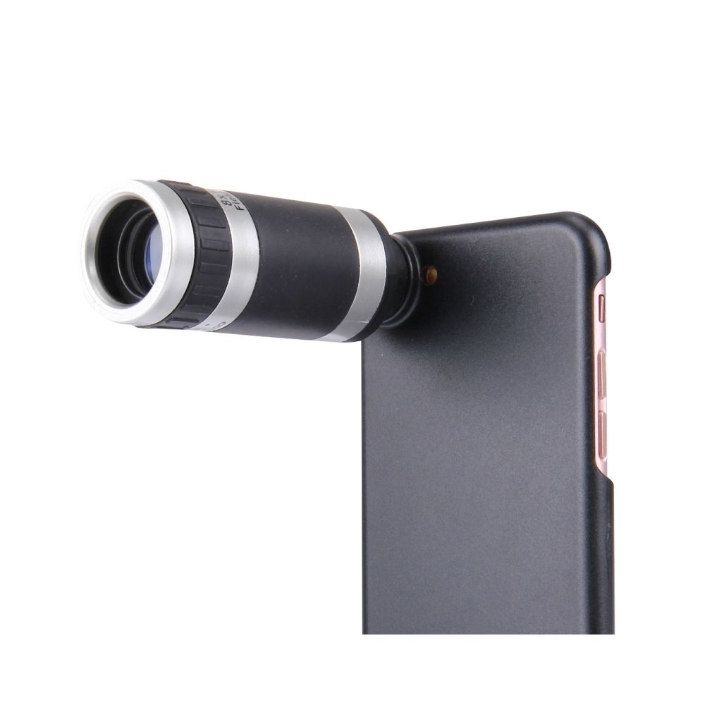 Wewoo - Télescope pour iPhone 7 noir + argent téléphone portable lentille zoom 8X avec étui protection PC - Objectif Photo