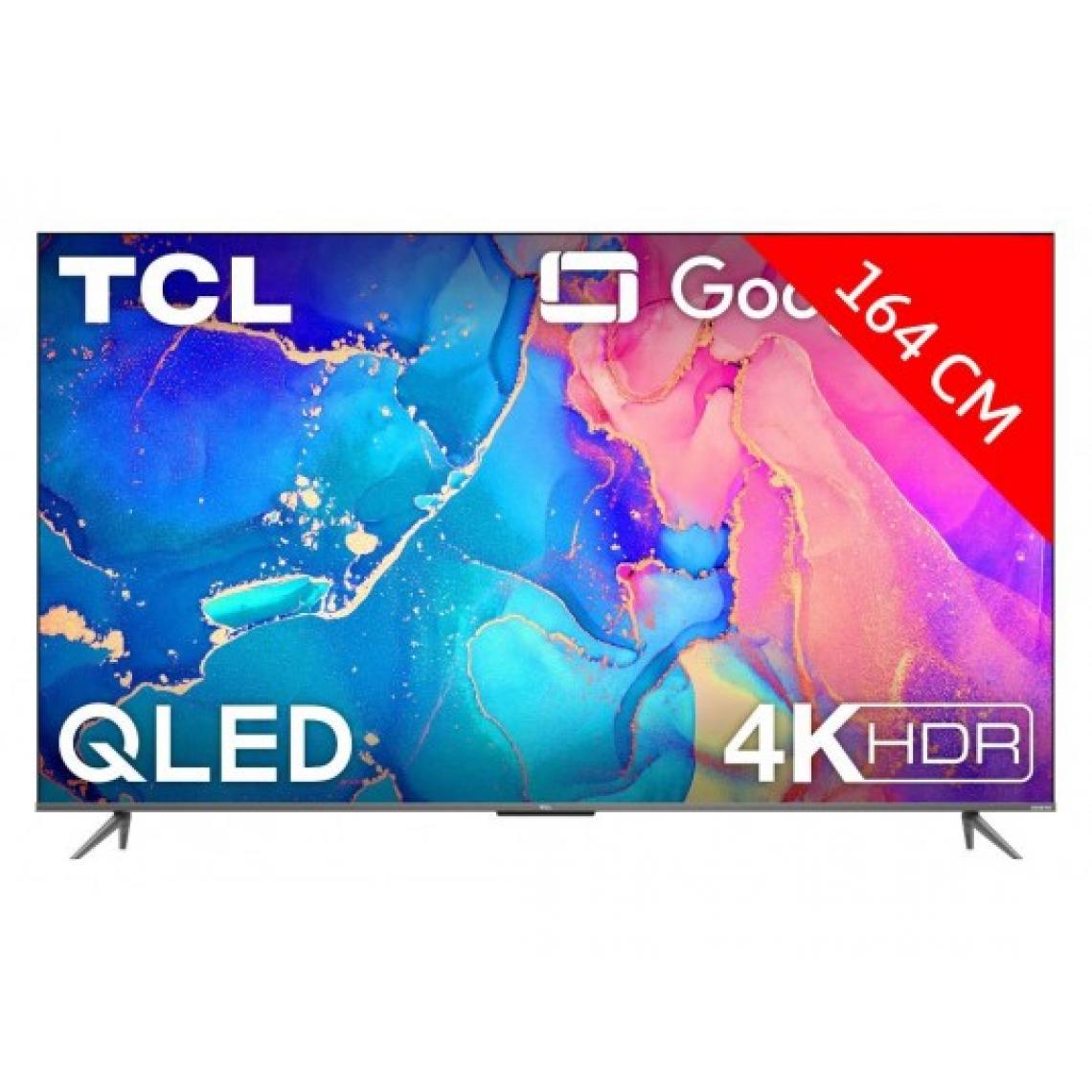 TCL - TV QLED 4K 164 cm TV 4K QLED 65QLED760 Google TV - TV 56'' à 65''