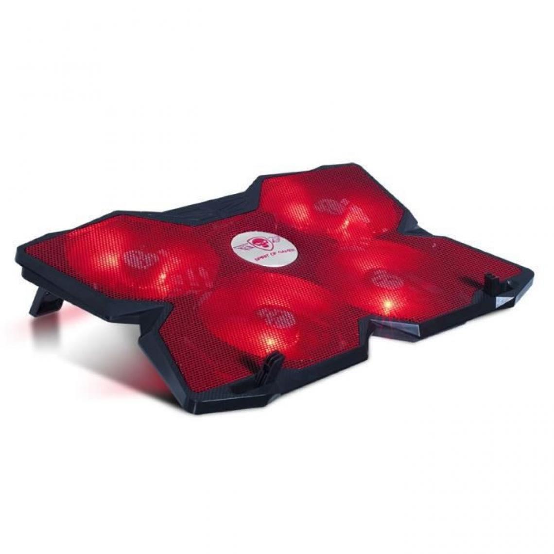 Spirit Of Gamer - Spirit Of Gamer Refroidisseur PC AirBlade 500 Red - 17 - Quadruple ventilateurs LED - Noir / Rouge - Kit watercooling