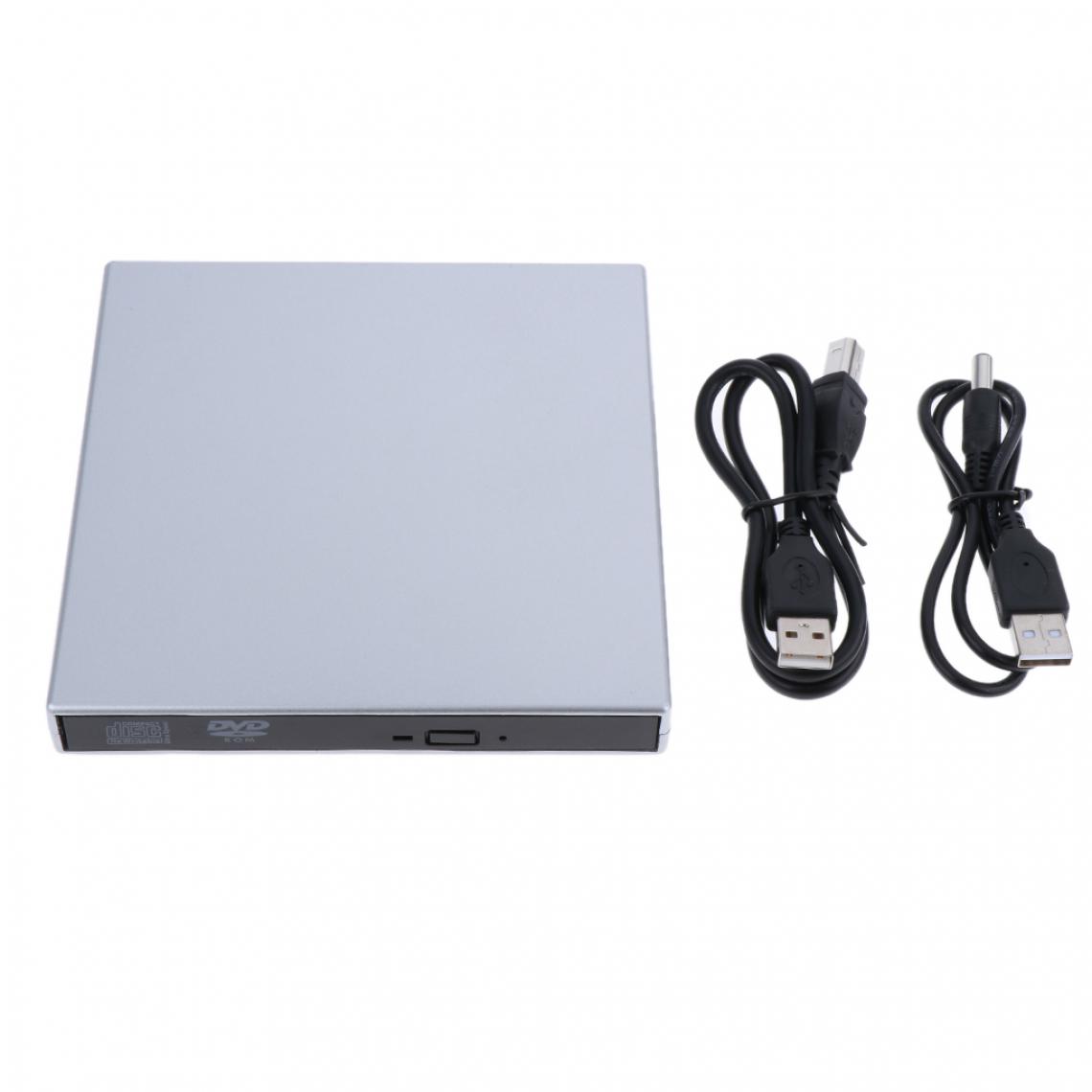 marque generique - Lecteur De Lecteur Optique Externe USB 2.0 DVD CD Pour Ordinateur Portable Noir - SSD Interne