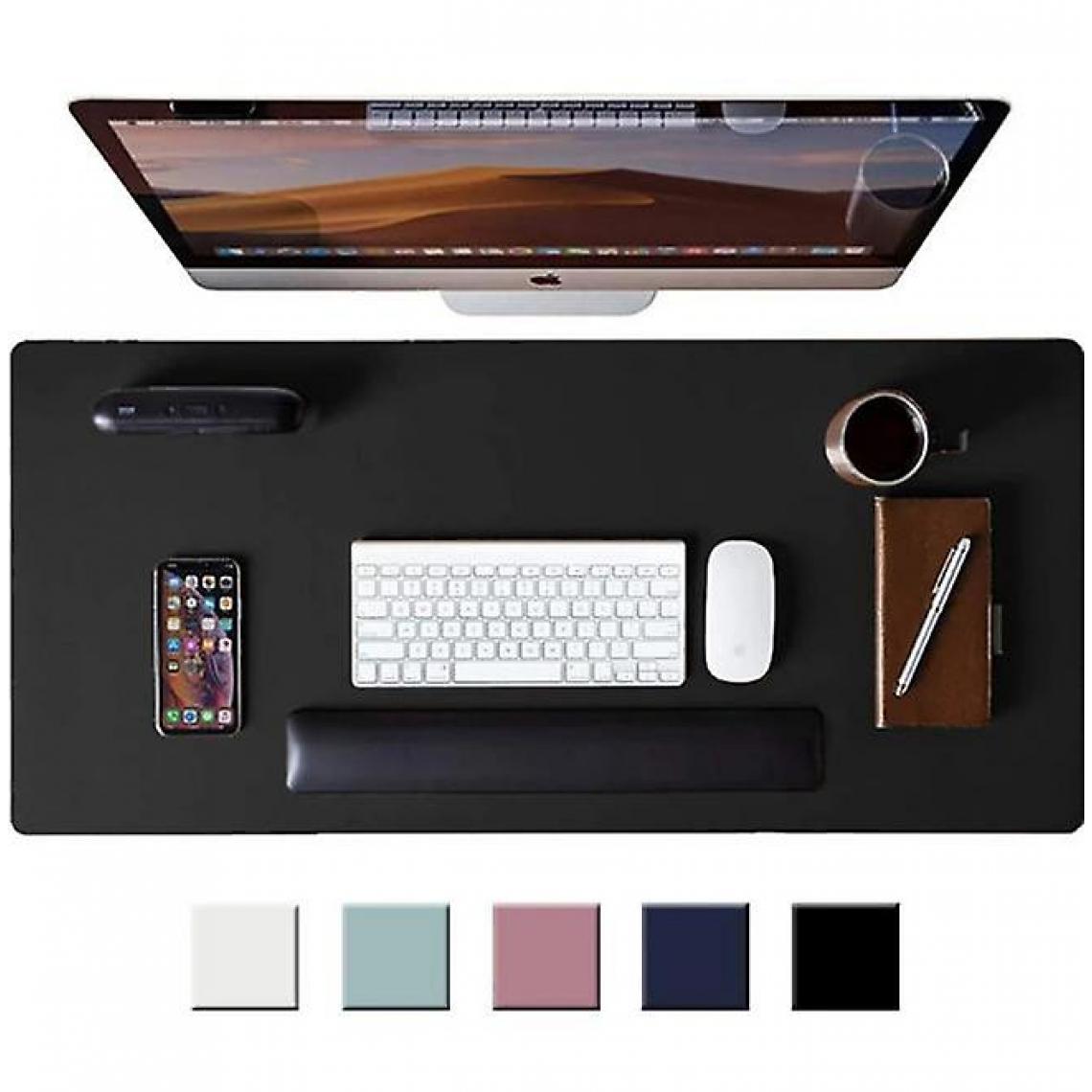 Universal - Protecteur de tapis de bureau en cuir, tapis de souris, tapis de bureau (noir) - Tapis de souris