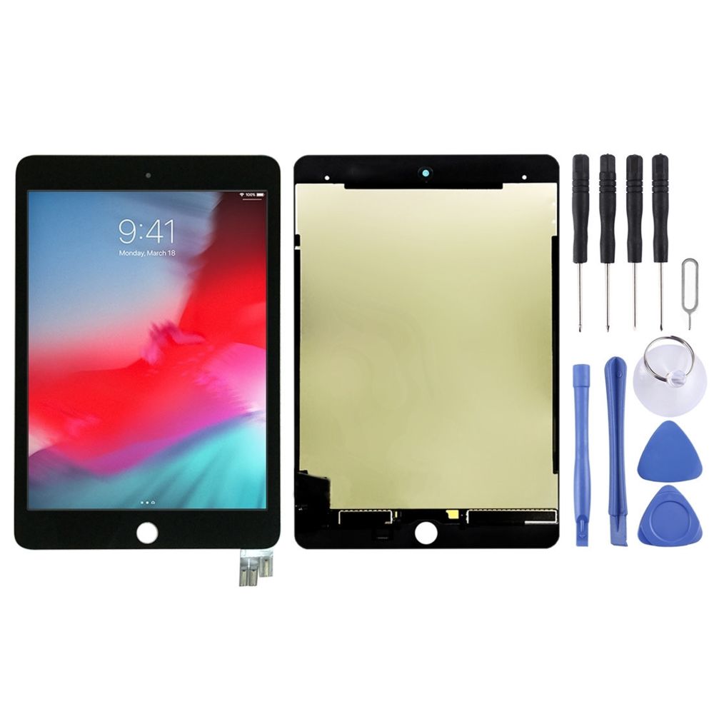 Wewoo - Ecran LCD et numériseur Assemblage complet pour iPad Mini 2019 7.9 pouces A2124 A2126 A2133 Noir - Accessoires et Pièces Détachées