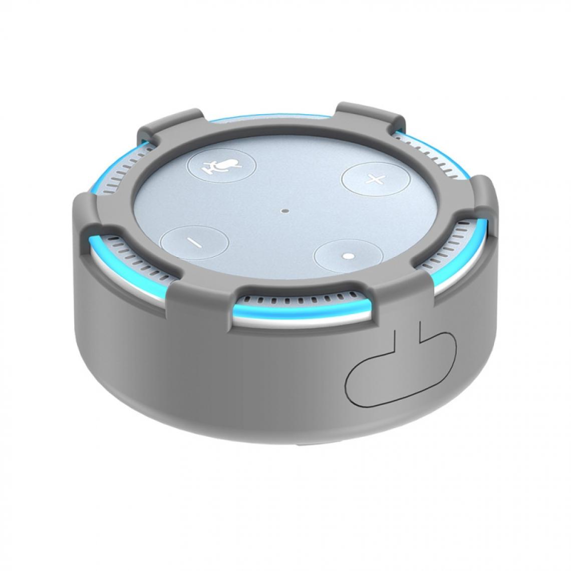 Wewoo - CH008 Étui en silicone pour haut-parleur Bluetooth Amazon Echo Dot 2 de protection Amazon Gris - Enceintes Hifi