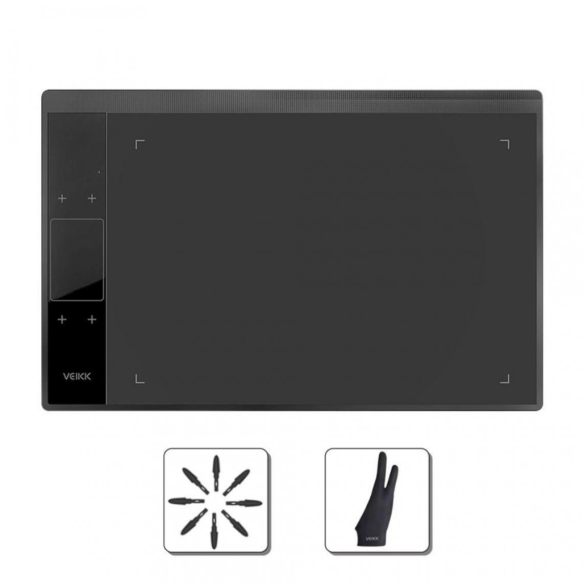 Generic - Tablette Graphique VEIKK-A30, 10*6 Pouces ,Compatible PC Window et Mac OS et des accessoires- Noir - Tablette Graphique
