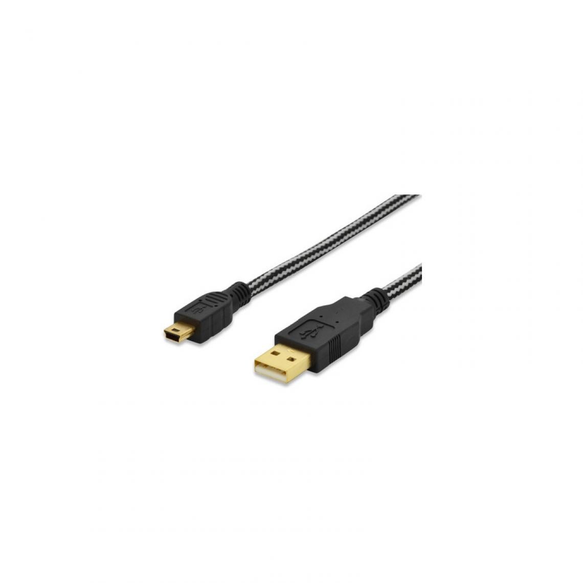 Ednet - ednet Câble de raccordement USB 2.0, fiche USB-A-mini USB-B () - Hub