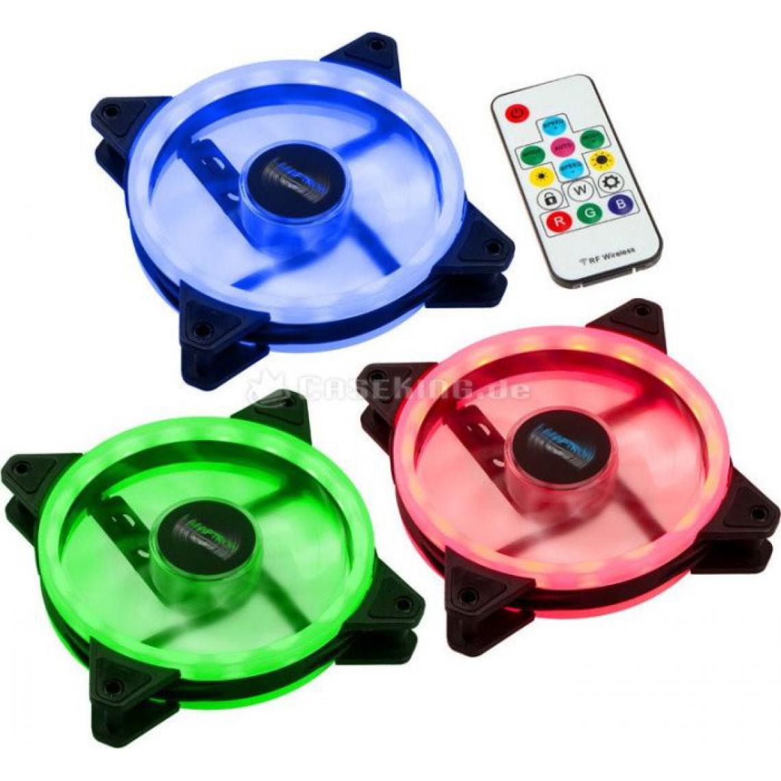 Lamptron - Nouvelle LED RGB de ventilateur à double anneau - 120mm - Ventilateur Pour Boîtier