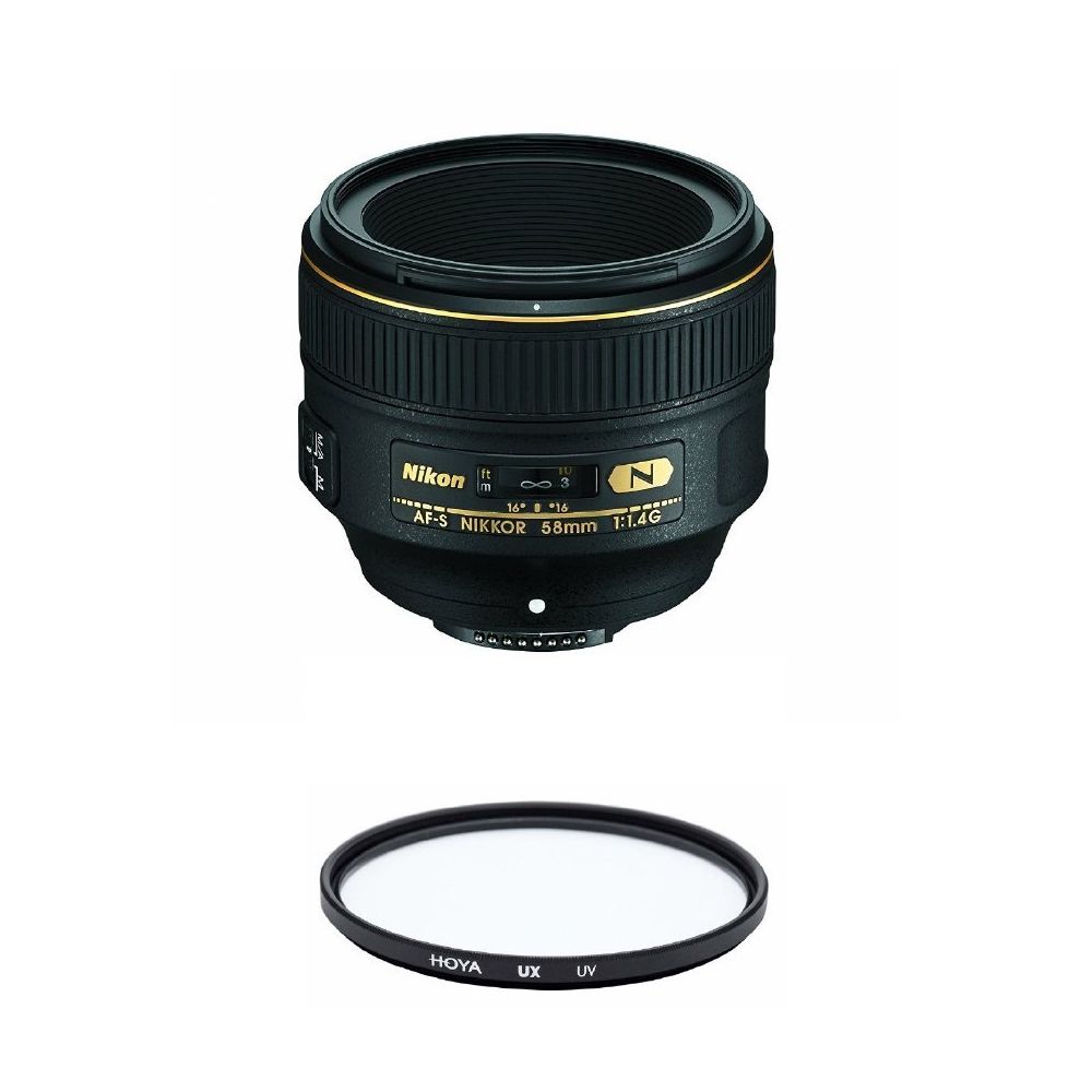 Nikon - NIKON AF-S 58MM F1.4G + HOYA UX UV 72mm Filter - Objectif Photo
