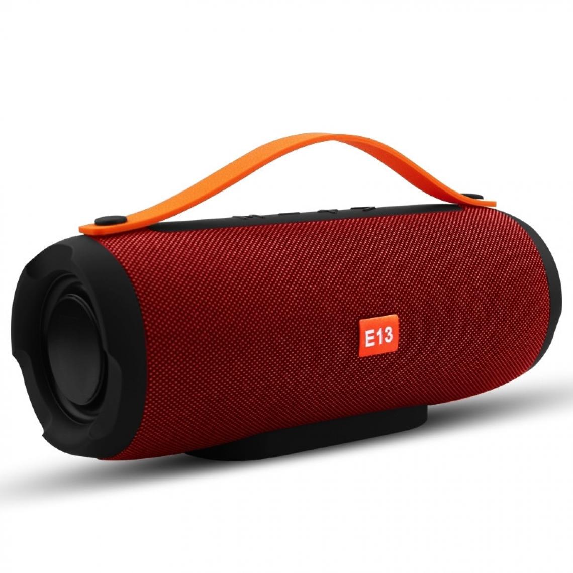 Wewoo - Enceinte Bluetooth E13 Mini Portable Sans Fil Haut-Parleur Stéréo Radio Musique Subwoofer Haut-parleurs Colonnes avec TF FMROUGE - Enceintes Hifi