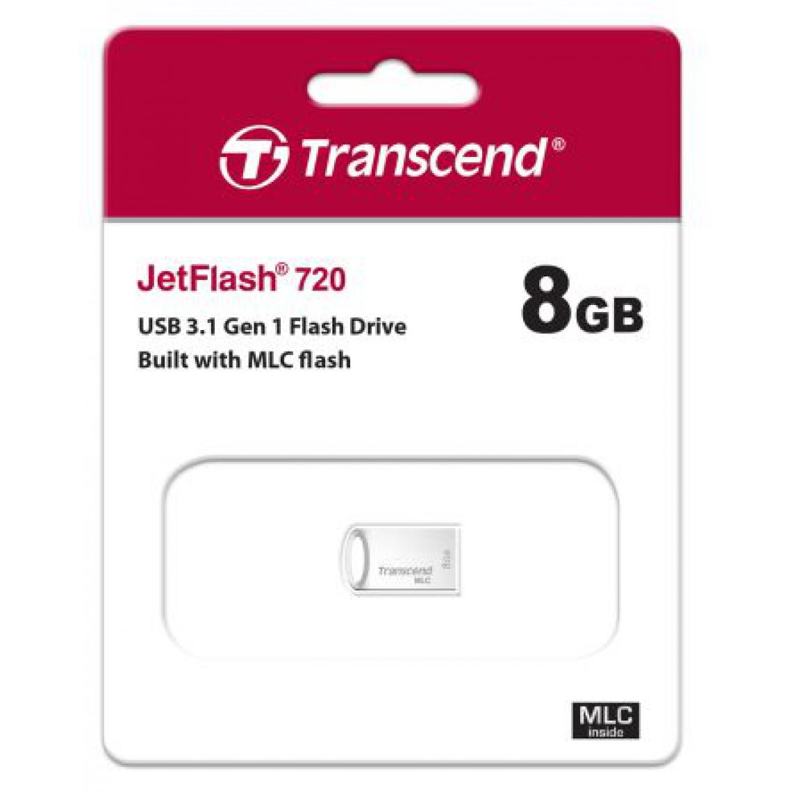 Transcend - JetFlash 720 Cle USB 8GB JetFlash 720 Cle USB 8GB USB3.1 Gen 1 - Clés USB