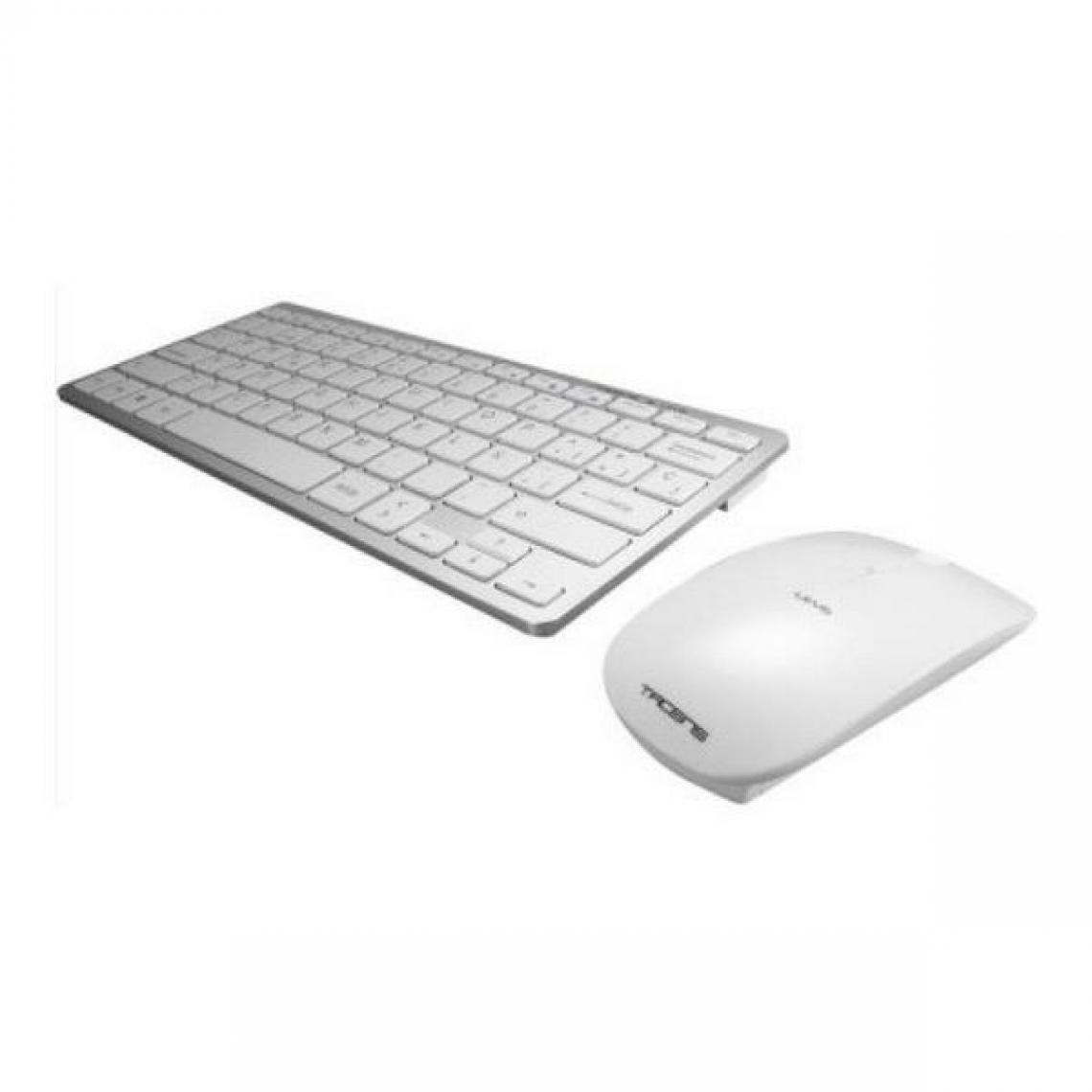 Totalcadeau - Clavier et souris sans fil Blanc - Pack de 2 produit pour PC et ordinateur pas cher - Clavier