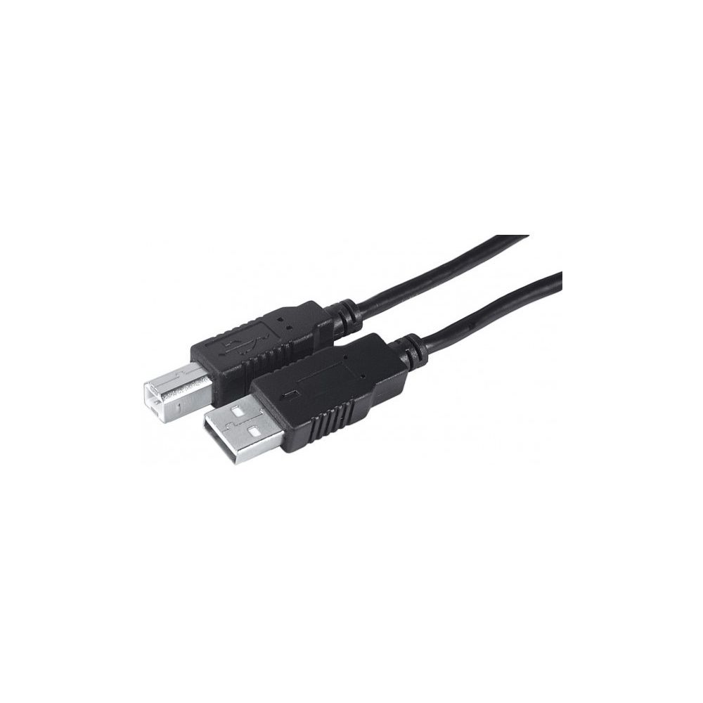 Abi Diffusion - Cordon USB 2.0 A / B gris - 1,8 m - Câble USB