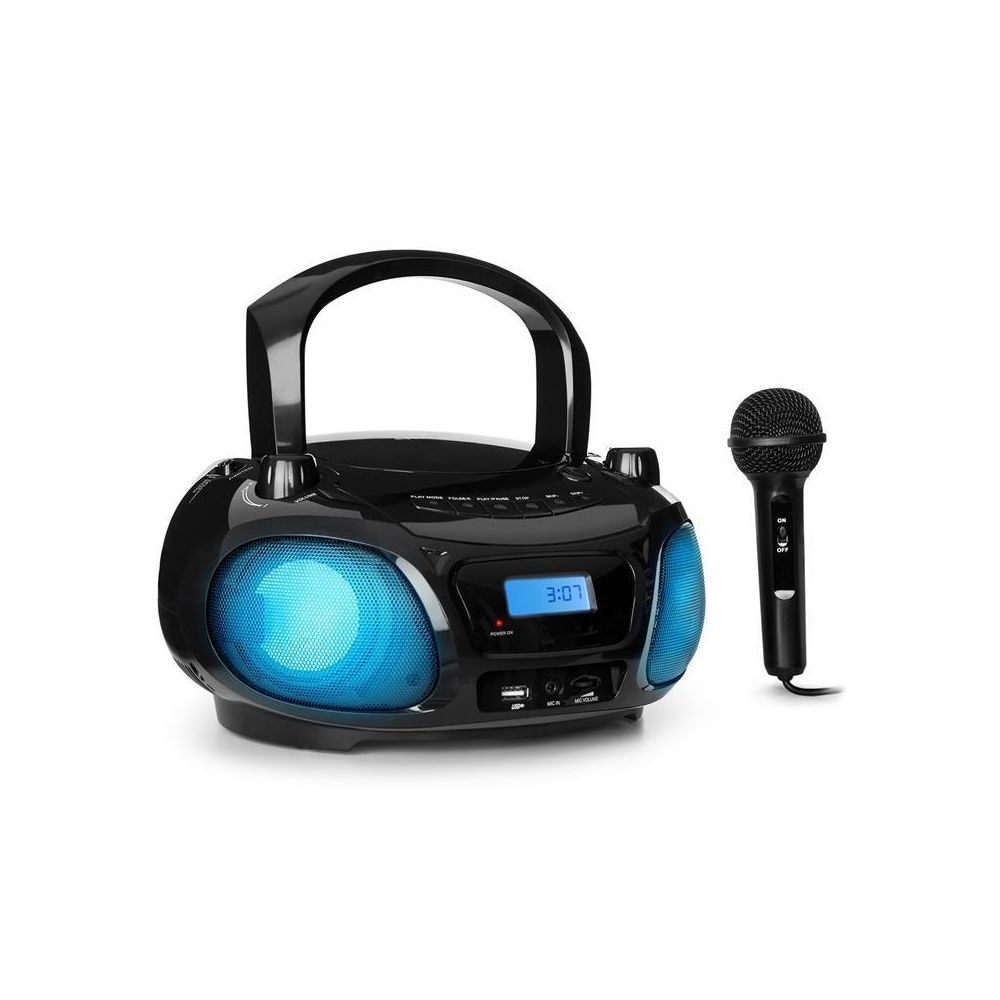 Auna - auna Roadie Sing Boombox lecteur CD MP3 radio FM USB Bluetooth + micro - noir auna - Radio