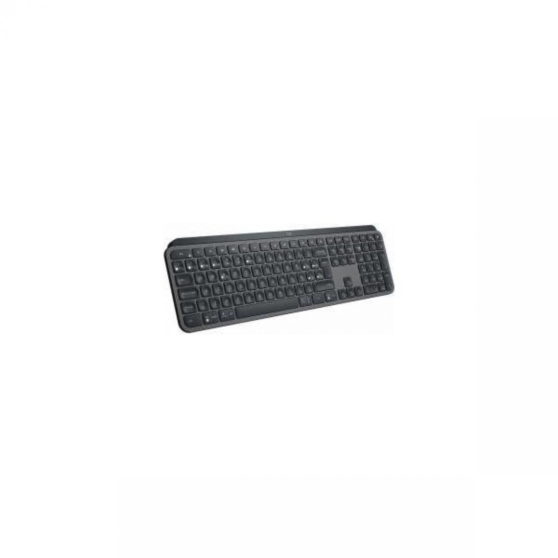 Logitech - Logitech MX Keys clavier RF Wireless + Bluetooth QWERTY Espagnole Noir (Logitech MX Keys Advanced Wireless Illuminated Keyboard - Tastatur - hinterleuchtet - Bluetooth, 2.4 GHz - Spanisch QWERTY) - Version Allemande - Clavier