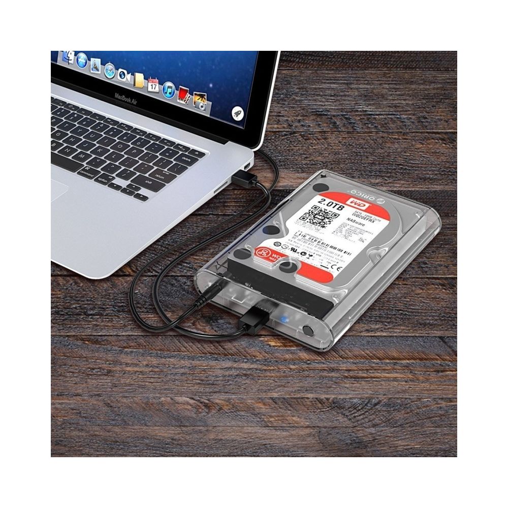 Wewoo - Boîtier disque dur Transparent 3139U3 3.5 pouces SATA HDD USB 3.0 Micro B de stockage de externe - Boitier disque dur