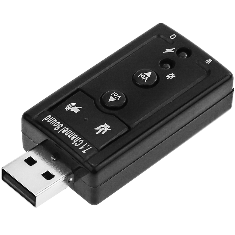 Bematik - Adaptateur Audio 7.1 Virtual USB 2.0 vers 2 MiniJack 3,5 mm - Hub