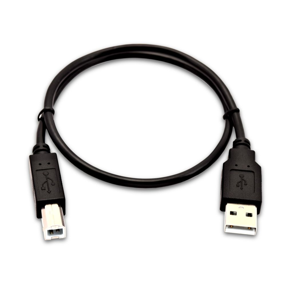 V7 - V7 J154524 câble USB 0,5 m USB A USB B Noir - Câble antenne