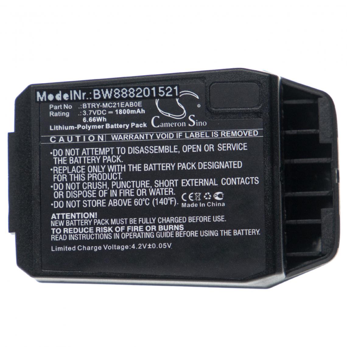 Vhbw - vhbw batterie compatible avec Motorola MC2100, MC21, MC2180 scanner portable handheld (1800mAh, 3,7V, Li-Polymère) - Caméras Sportives