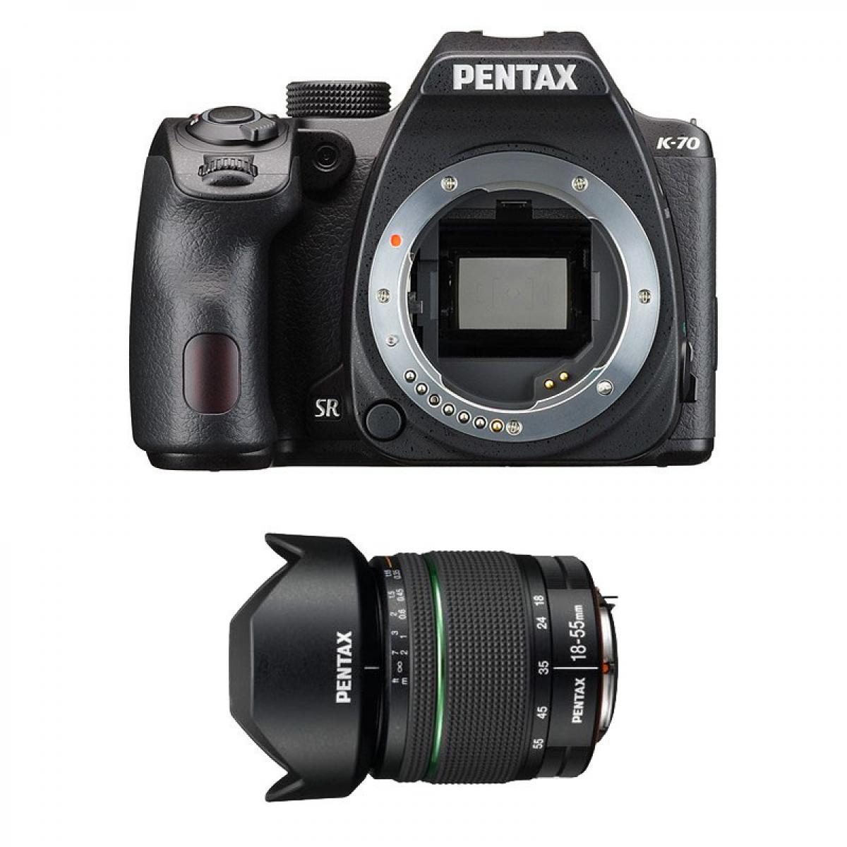 Pentax - PENTAX K70 Noir + 18-55mm WR - Reflex Grand Public