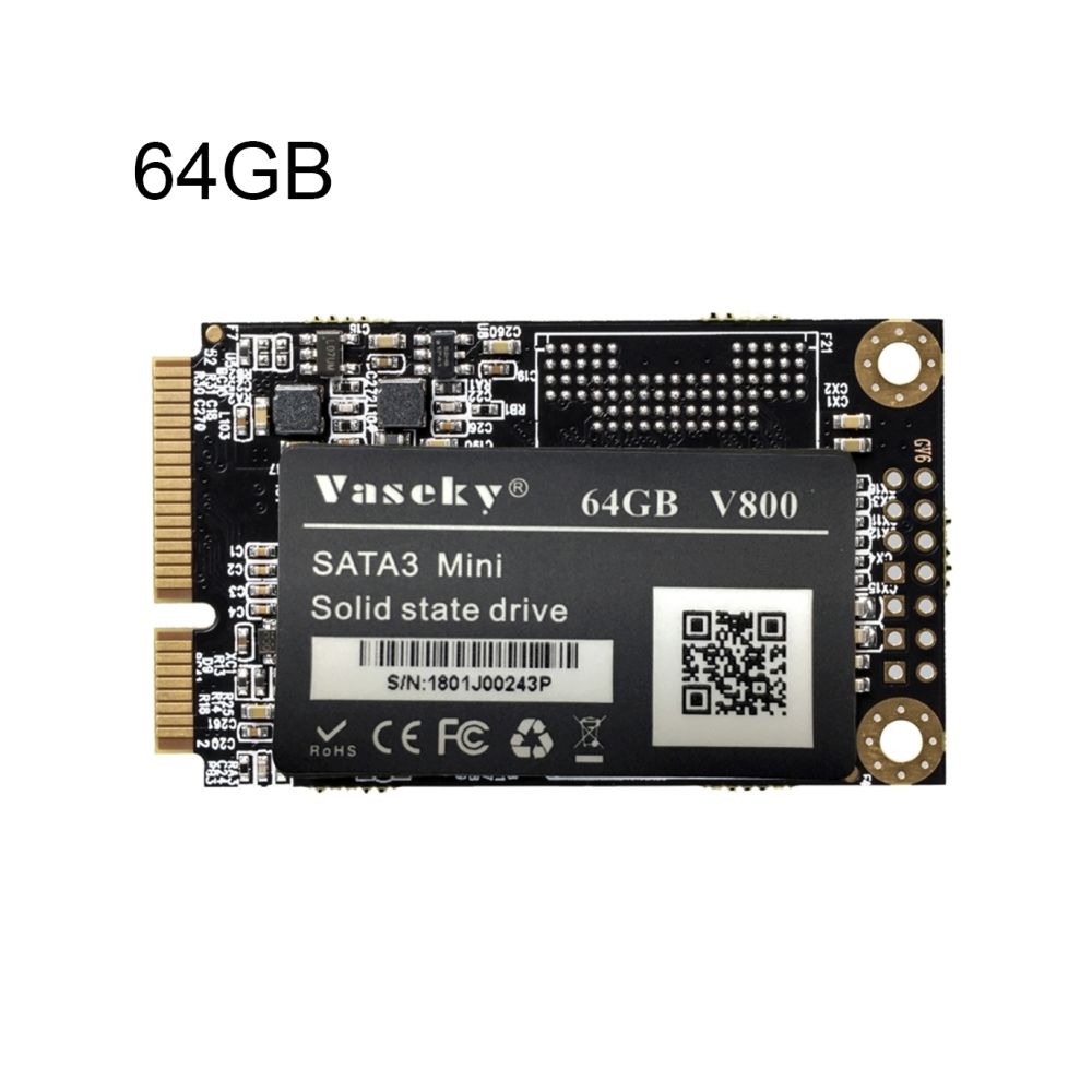 Wewoo - Vaseky V800 64GB Module interne SSATA SSATA pour SSATA3 Mini 1.8 pouces pour ordinateur portable - Disque Dur interne