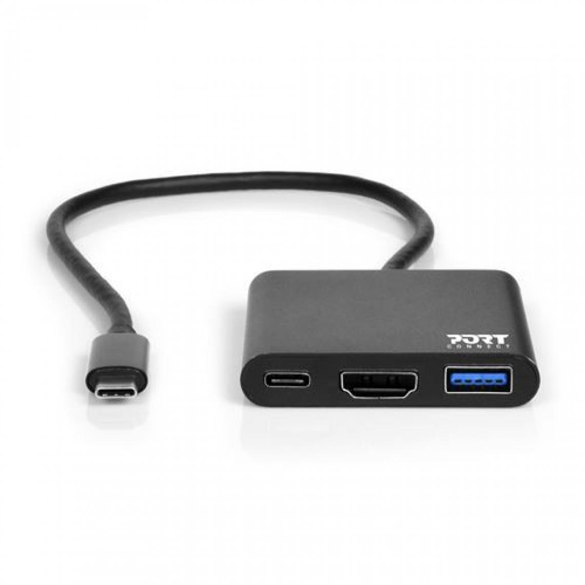 Port Designs - Mini station d'accueil USB C avec HDMI Port Designs Noir - Hub