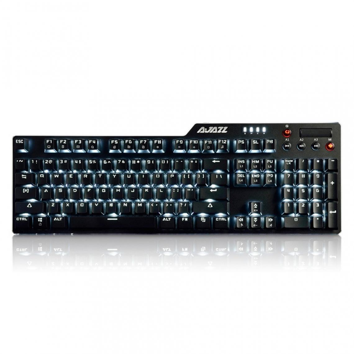 Wewoo - Ajazz AK35I Multimedia Knob Gaming Backlight Alloy Machinery Keyboard Blue Axis - Clavier