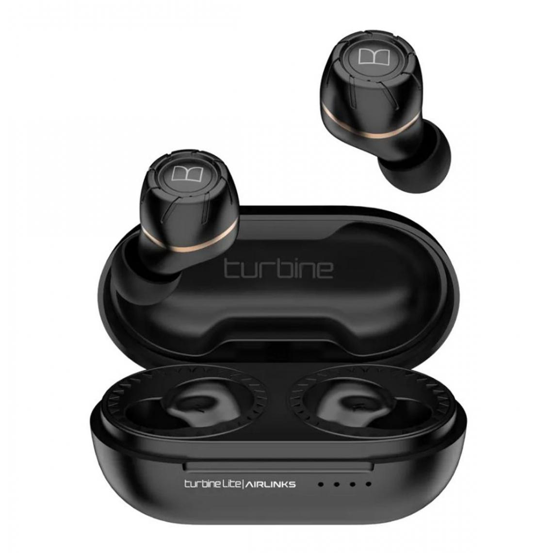 Monster - Ecouteur Bluetooth TURBINE Air Links Lite Black - Ecouteurs intra-auriculaires